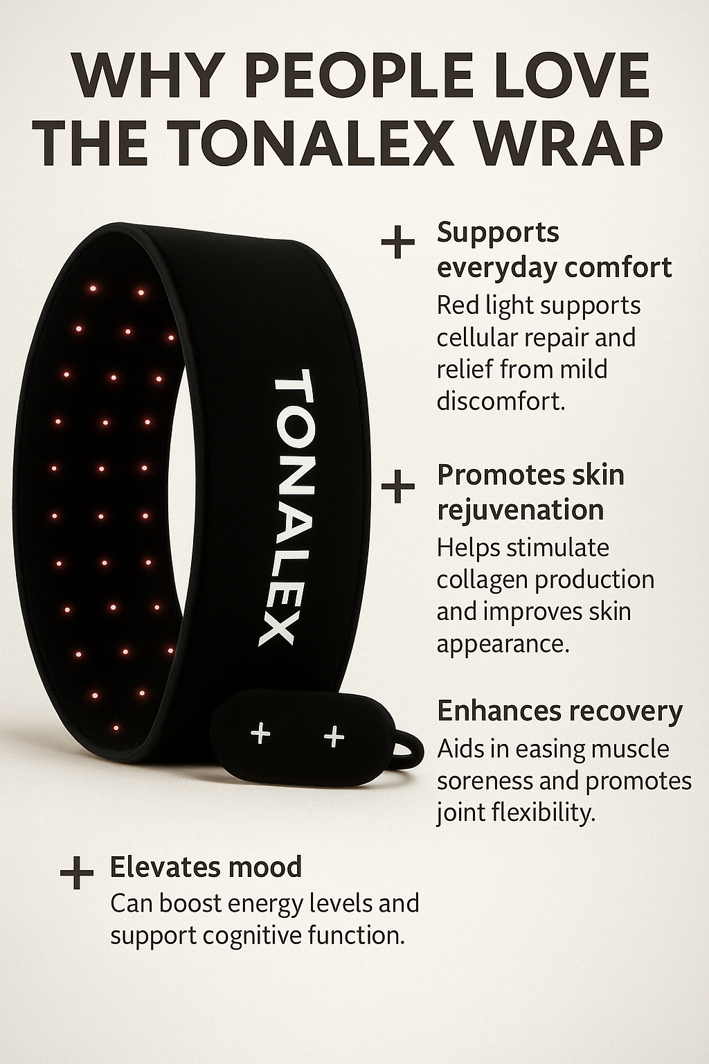 Tonalex Red Light Wrap - Lightweight, Adjustable Design